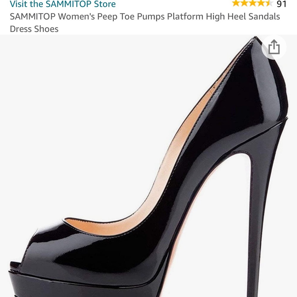 Brand New Black Patent Stilettos
